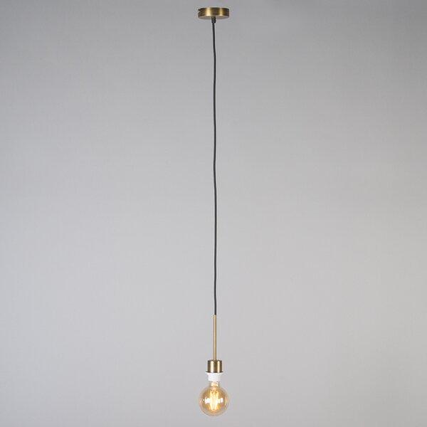 Modern függőlámpa bronz árnyékolóval 45 cm fekete - Combi 1
