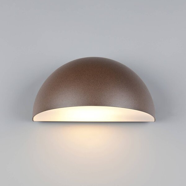 Trio Lighting Kültéri fali lámpa Maas, rozsdabarna, alumínium öntvény, E27, dimmelhető, Barna / rozsda, Alumínium, Skandináv