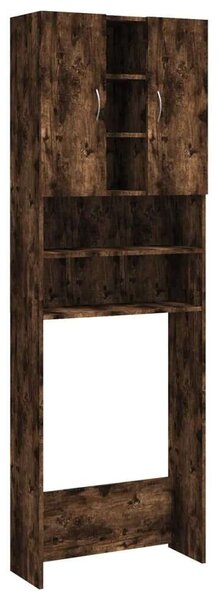 Praktikus Mosógépszekrény - Füstös Tölgy - 64x25,5x190 cm