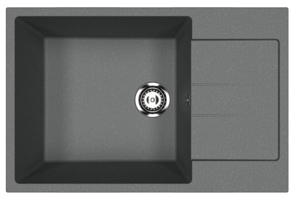 Ulgran U-602-343 Gránit Design Mosogatótálca - Csepegtetőtálcás, Antracit