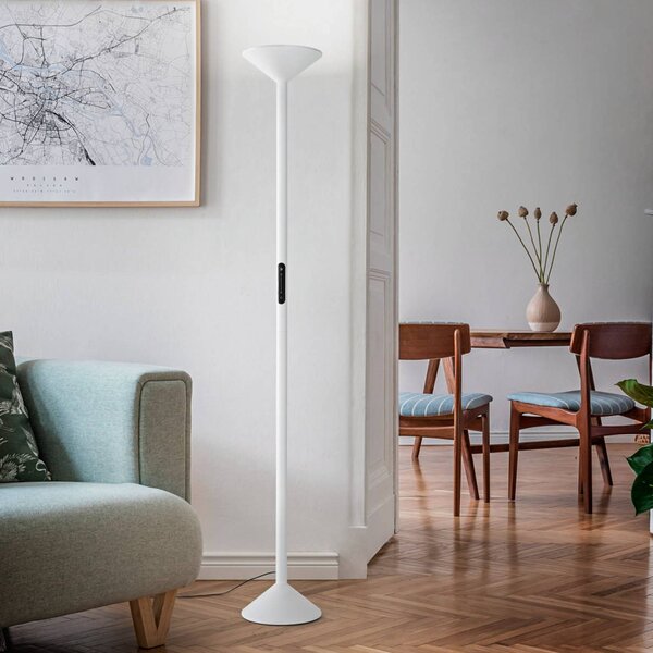 Fabas Luce LED álló világítás Tratto, fehér, fém, CCT, dimmelhető, dimmelhető, Fehér / opál, Nappali / Étkező, fém, Modern