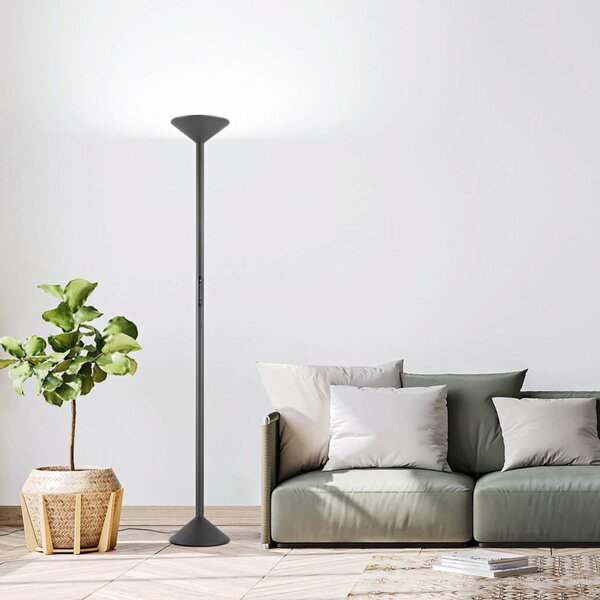 Fabas Luce LED álló világítás Tratto, antracit, fém, CCT, dimmelhető, dimmelhető, Fekete, Nappali / Étkező, fém, Modern