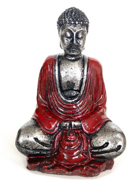 Buddha szobor - Bordó - 8 cm
