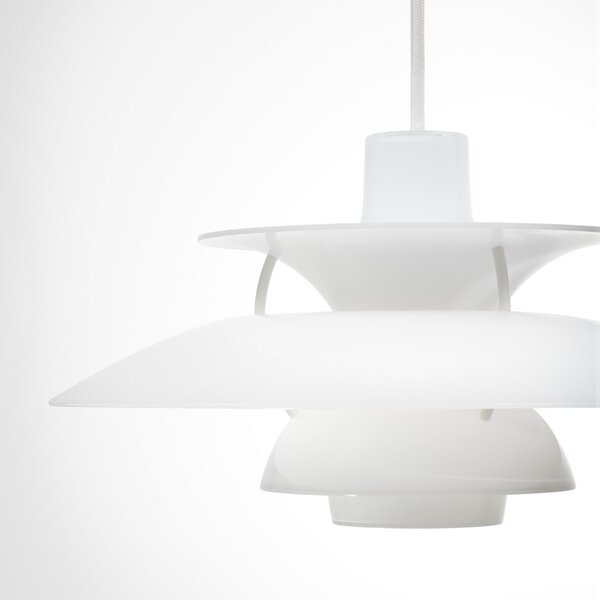 Függőlámpa Louis Poulsen, PH 5 320, dimmable, Fehér, Étkező, Műanyag, Dizájn