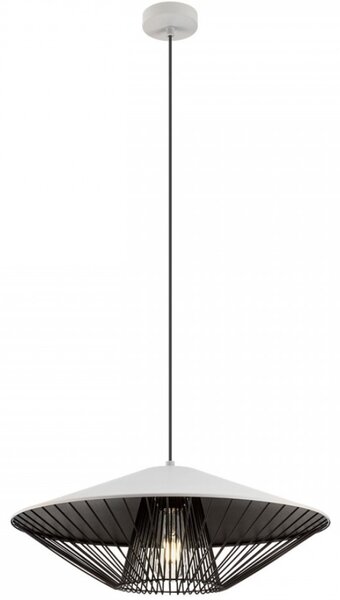 Függesztett lámpa 49,5 cm, matt fehér-matt fekete (Grill)