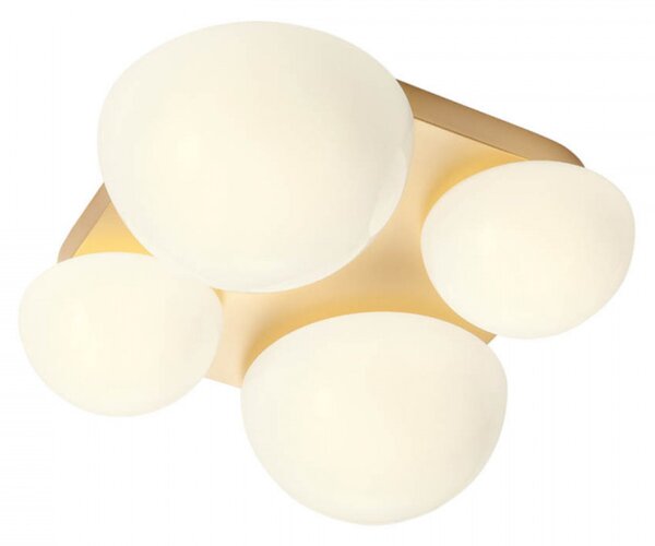 Mennyezeti lámpa négy foglalattal, matt arany-fehér színű (Lumien)