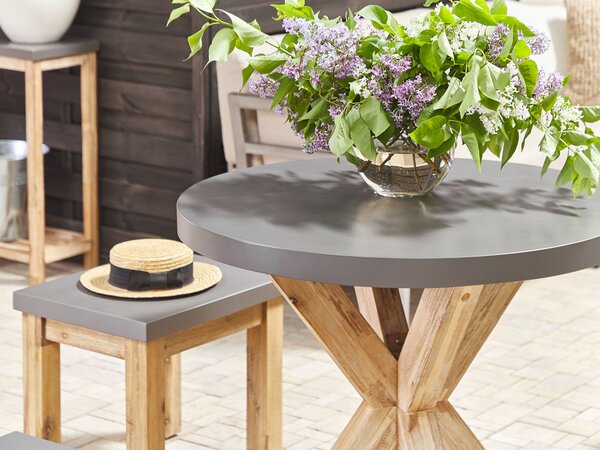 Kerti asztal OLBIA 90 cm 90 cm Beton Szürke