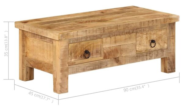 Tömör mangófa dohányzóasztal 90 x 45 x 35 cm