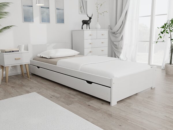IKAROS ágy 90 x 200 cm, fehér Ágyrács: Ágyrács nélkül, Matrac: Matrac nélkül