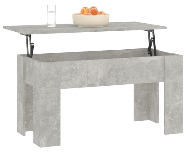 Betonszürke szerelt fa dohányzóasztal 101 x 49 x 52 cm