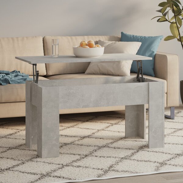 Betonszürke szerelt fa dohányzóasztal 101 x 49 x 52 cm