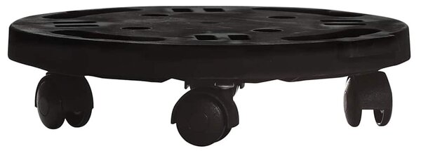 Fekete görgős virágtartó átmérő 30 cm 170 kg