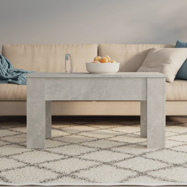 Betonszürke szerelt fa dohányzóasztal 101 x 49 x 52 cm