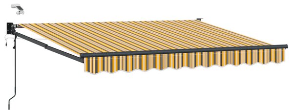 Elektromos Kihúzható Napernyő Sárga és Szürke 3 x 2,5 m