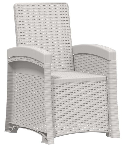 Dönthető kertiszék rattan hatású 2 pcs Fehér PP