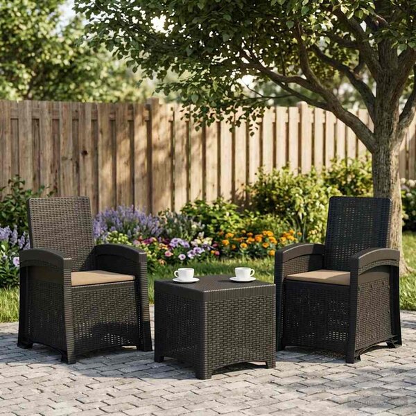 Dönthető kertiszék rattan hatású 2 pcs