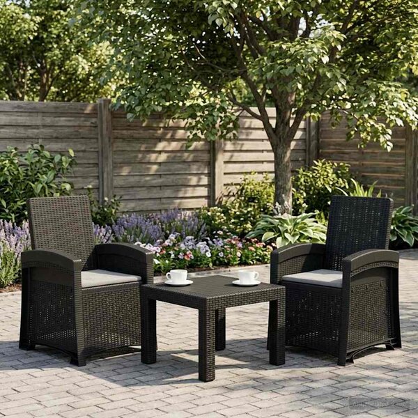Dönthető kertiszék rattan hatású 2 pcs