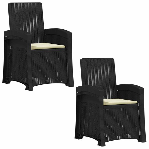 Dönthető kertiszék rattan hatású 2 pcs