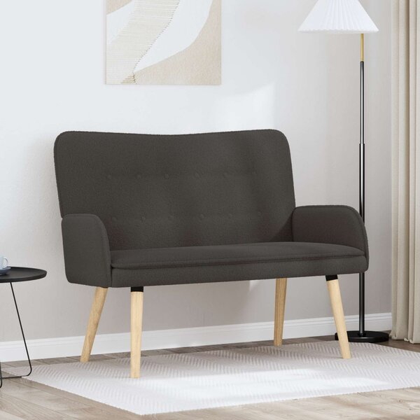 Kétüléses Kanapé Sötétszürke 115 x 61 x 87 cm Bouclé