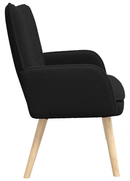Kétüléses Kanapé Fekete 115 x 61 x 87 cm Bouclé