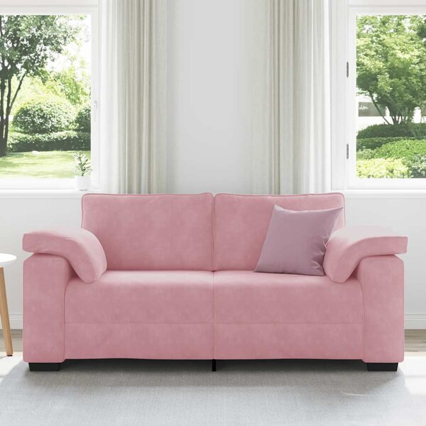 Rózsaszín bársony loveseat kanapé 180x77x82 cm