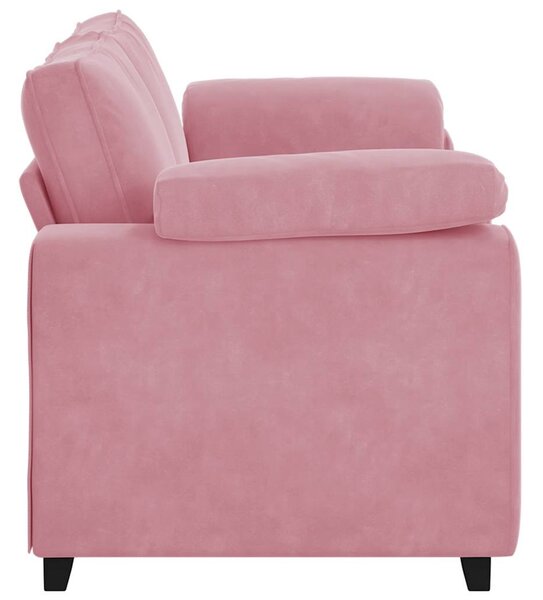 Rózsaszín bársony loveseat kanapé 180x77x82 cm