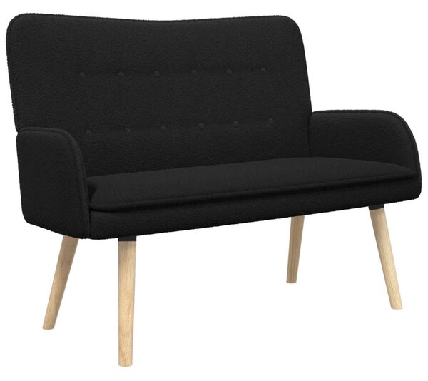 Kétüléses Kanapé Fekete 115 x 61 x 87 cm Bouclé