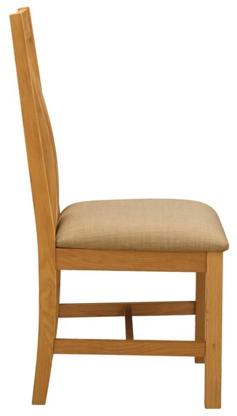 Étkezőszék 2 pcs Tömör Tölgyfa Bézs 45 x 54 x 100 cm