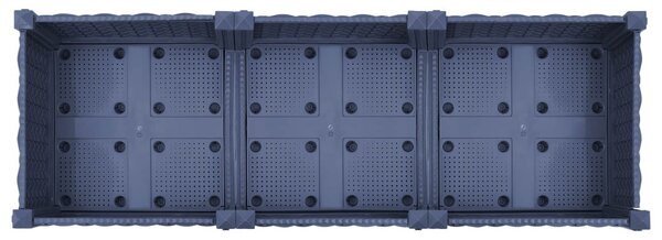 Kerekes Kerti Ültető Kék Szürke 120 x 40 x 33 cm PP