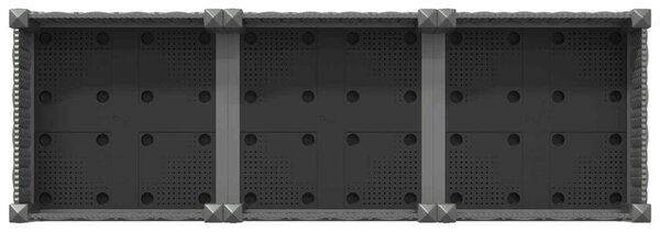 Kerekes Kerti Ültető Világosszürke 120 x 40 x 33 cm PP