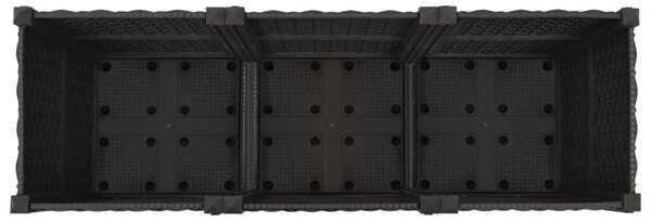 Kerekes Kerti Ültető Fekete 120 x 40 x 44 cm PP