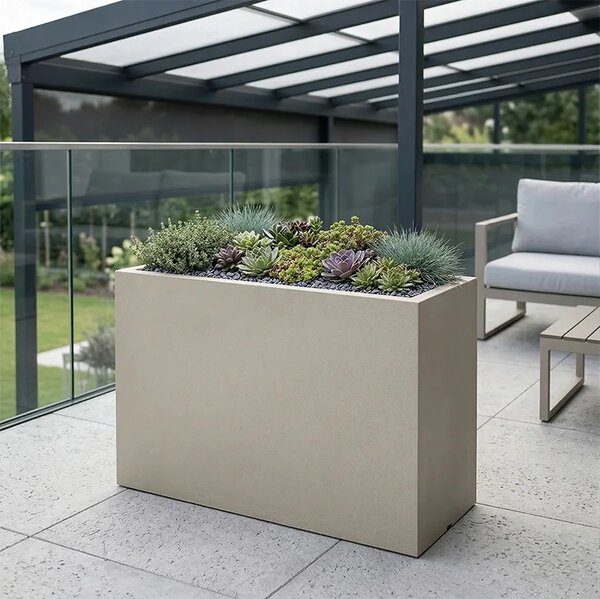 Virágláda Dolomite2 Soft Stone homokszínű 70 x 80 x 30 cm - Cappuccino - 51 - 70 cm