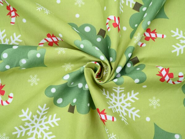 Mikroszálas ágyneműhuzat CHRISTMAS TREE zöld Ágyneműhuzat mérete: 70 x 90 cm | 140 x 200 cm