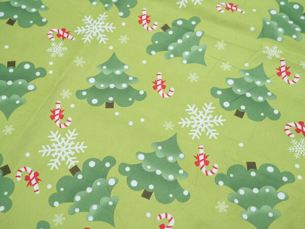Mikroszálas ágyneműhuzat CHRISTMAS TREE zöld Ágyneműhuzat mérete: 70 x 90 cm | 140 x 200 cm