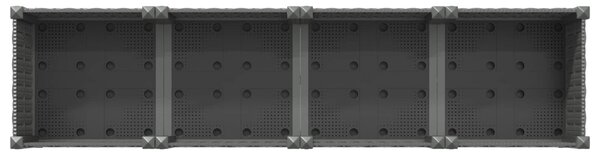 Kerekes Kerti Ültető Világosszürke 160 x 40 x 48 cm PP