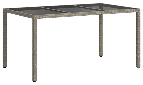 Kerti Asztal Szürke 150 x 90 x 75 cm polirattan
