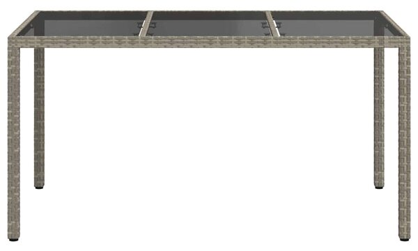 Kerti Asztal Szürke 150 x 90 x 75 cm polirattan