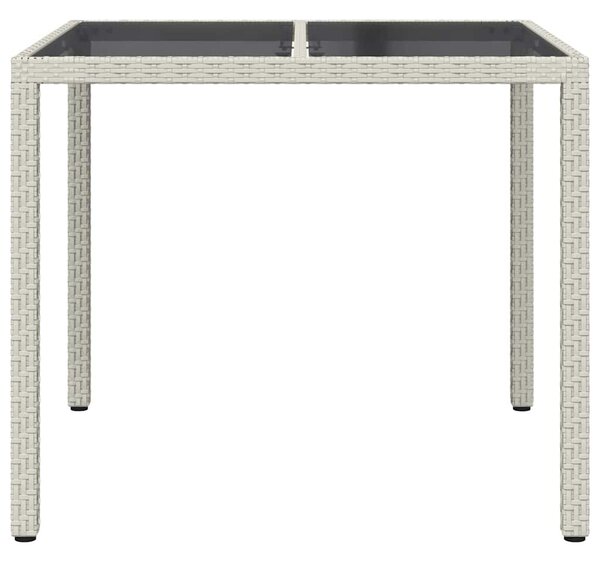 Kerti Asztal Fehér 90 x 90 x 75 cm polirattan