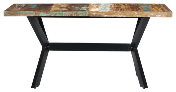 Tömör újrahasznosított fa étkezőasztal 160 x 80 x 75 cm