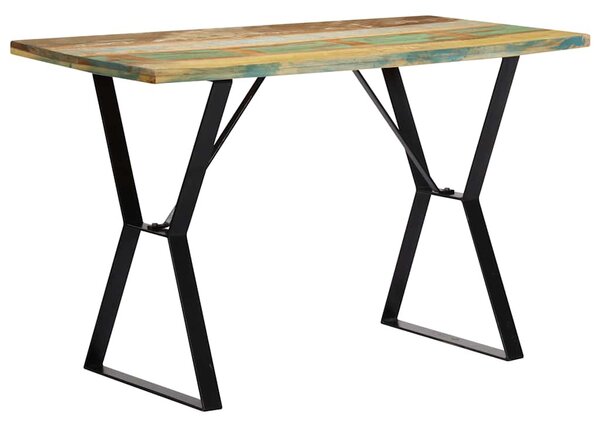 Tömör újrahasznosított fa étkezőasztal 120 x 60 x 76 cm