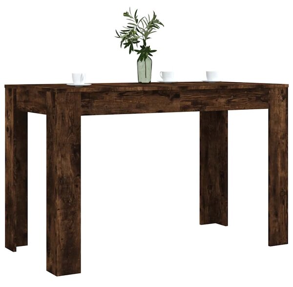 Füstös tölgy színű szerelt fa étkezőasztal 120 x 60 x 76 cm