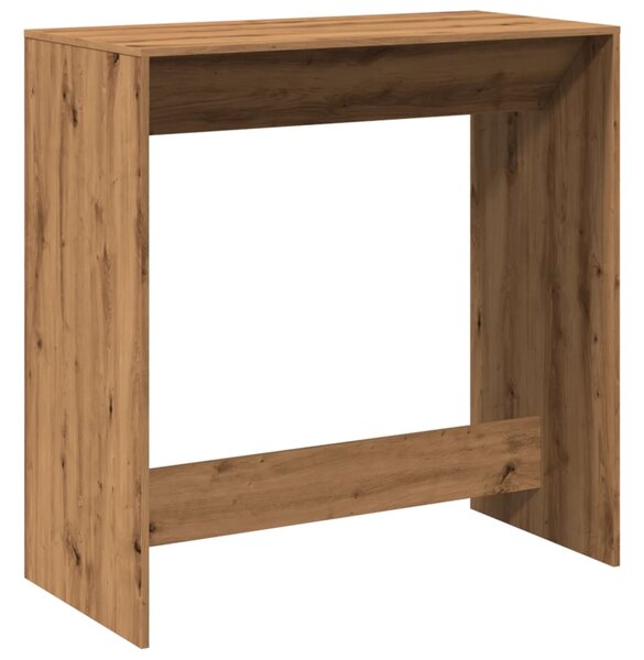 Kézműves tölgy színű szerelt fa bárasztal 102 x 50 x 103,5 cm