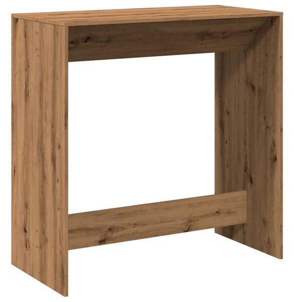 Kézműves tölgy színű szerelt fa bárasztal 102 x 50 x 103,5 cm