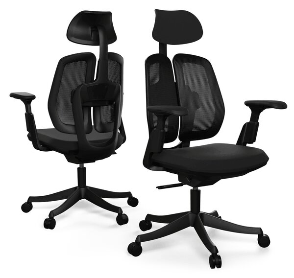 Ergonomikus irodai szék Liftor Active, fekete (textil + háló)