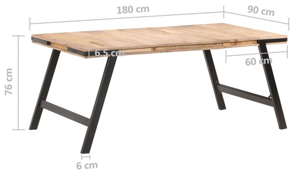 Tömör mangófa étkezőasztal 180 x 90 x 76 cm