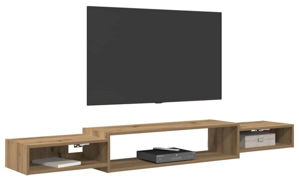 Falsítható TV Szekrény Falra szerelhető Kézműves Tölgy