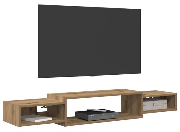 Falsítható TV Szekrény Falra szerelhető Kézműves Tölgy
