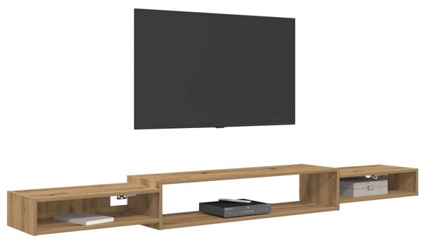 Falsítható TV Szekrény Falra szerelhető Kézműves Tölgy
