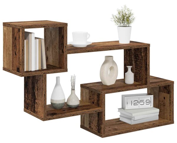 Lebegő polc Falra szerelhető Antik Fa 87 x 20 x 55 cm