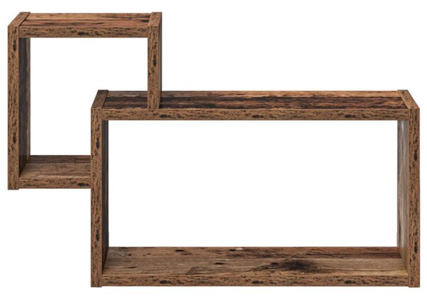 Falpolc Falra szerelhető Antik Fa 55 x 15 x 35 cm Szerelt Fa